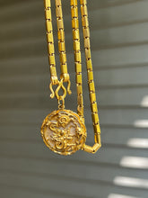 Load image into Gallery viewer, 23k solid yellow gold 22 inch Thai baht chain necklace with pretzel clasp - stamped “965%”