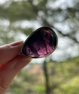 One of a kind - RARE XL Gem Grade Siberite aka Purple Tourmaline pendant