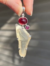 Load image into Gallery viewer, Ruby &amp; Libyan Desert Tektite pendant