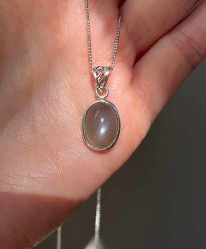 Cats Eye Silver Moonstone pendant