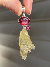 Load image into Gallery viewer, Ruby &amp; Libyan Desert Tektite pendant - Divine Feminine energy