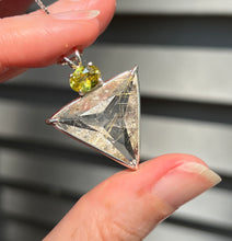 Load image into Gallery viewer, Shimmering Rutile Quartz Angelic Star necklace with Brilliant Sphene