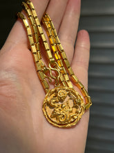 Load image into Gallery viewer, 23k solid yellow gold 22 inch Thai baht chain necklace with pretzel clasp - stamped “965%”