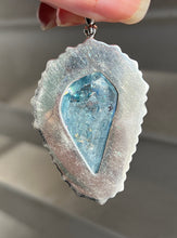 Load image into Gallery viewer, Collectors Drop - 64.7 carat Electric Aqua Aura Danburite with naturally double terminated Herkimer Diamonds 19 in total - Pendant