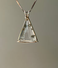 Load image into Gallery viewer, Magical Pyrite in Quartz triangle necklace