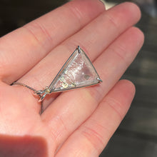 Load image into Gallery viewer, Magical Pyrite in Quartz triangle necklace