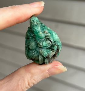 Collectors Carved Emerald Ganesha