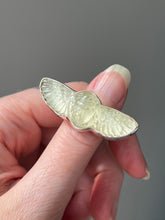 Load image into Gallery viewer, Spring Collectors Drop - Libyan Desert Tektite Carved Winged Scarab Ring - Size 7 (slightly adjustable)