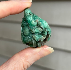 Collectors Carved Emerald Ganesha