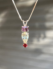 Load image into Gallery viewer, Rare Euclase necklace with Violet &amp; Red Spinel