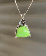 Load image into Gallery viewer, Gaspeite Freeform necklace with RARE Silver Tourmaline