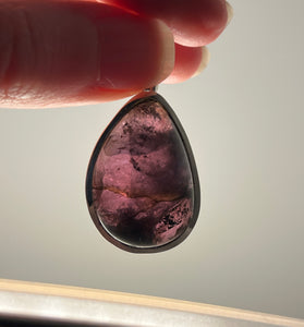 One of a kind - RARE XL Gem Grade Siberite aka Purple Tourmaline pendant