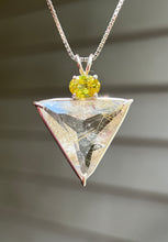 Load image into Gallery viewer, Shimmering Rutile Quartz Angelic Star necklace with Brilliant Sphene