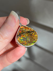 Sparkling Ammolite pendant