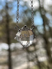 Load image into Gallery viewer, Herkimer Diamond Crystal necklace with Record Keepers and Inner Child crystals on 24 inch chain