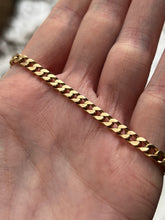 Load image into Gallery viewer, Solid 18k Yellow Gold Curb bracelet with security chain