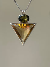 Load image into Gallery viewer, One of a kind Natural Citrine Angelic Star necklace with Green Tourmaline