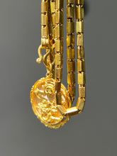 Load image into Gallery viewer, 23k solid yellow gold 22 inch Thai baht chain necklace with pretzel clasp - stamped “965%”