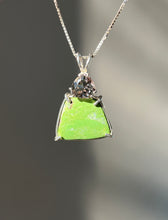 Load image into Gallery viewer, Gaspeite Freeform necklace with RARE Silver Tourmaline