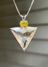 Load image into Gallery viewer, Shimmering Rutile Quartz Angelic Star necklace with Brilliant Sphene