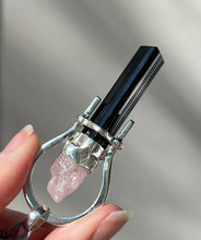 Load image into Gallery viewer, Morganite &amp; Black Tourmaline pendant