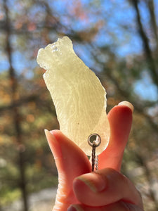 109.4 carat 360 carved Libyan Desert Glass Dragon Head pendant