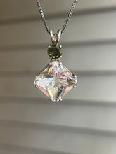 Load image into Gallery viewer, Danburite Magician Stone necklace with RARE Inner Child and Moldavite Crown