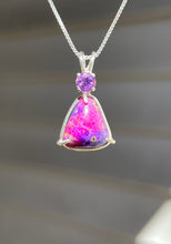 Load image into Gallery viewer, Hot pink Sugilite necklace with Amethyst