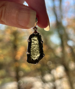 Genuine Czech Moldavite pendant 5.4 carats