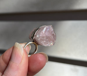 Naturally Double Terminated Pink Tourmaline crystal pendant