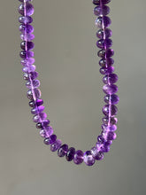 Load image into Gallery viewer, High quality Amethyst bead necklace with 925 sterling silver clasp