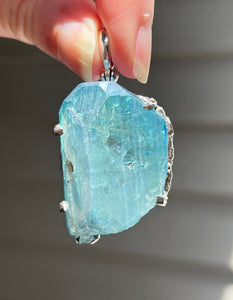 Collectors Drop - XL Aqua Aura Danburite pendant