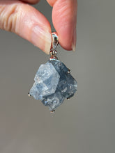 Load image into Gallery viewer, Gemmy, Ethereal Blue Celestite druzy cluster pendant