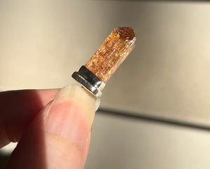 Imperial Topaz crystal pendant with rainbows galore