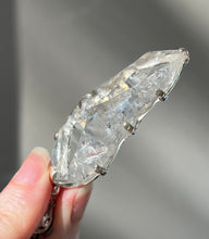 Load image into Gallery viewer, Luminous Arkansas Quartz with bridge formation and Blue Topaz pendant