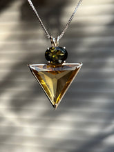 Load image into Gallery viewer, One of a kind Natural Citrine Angelic Star necklace with Green Tourmaline