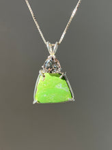 Load image into Gallery viewer, Gaspeite Freeform necklace with RARE Silver Tourmaline