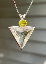 Load image into Gallery viewer, Shimmering Rutile Quartz Angelic Star necklace with Brilliant Sphene