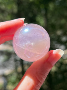 Angel Aura Rose Quartz Sphere 34mm