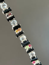 Load image into Gallery viewer, Stunning Black Tourmaline, Multi Tourmaline and White Topaz bracelet