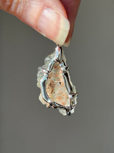 Fluorescent Hyalite Opal pendant