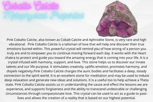 Collectors Drop - Gemmy Pink Cobalto Calcite Dragon Pendant