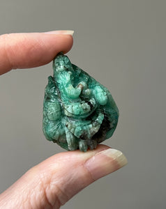 Collectors Carved Emerald Ganesha