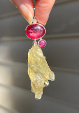 Load image into Gallery viewer, Ruby &amp; Libyan Desert Tektite pendant - Divine Feminine energy