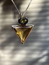 Load image into Gallery viewer, One of a kind Natural Citrine Angelic Star necklace with Green Tourmaline