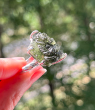 Load image into Gallery viewer, Collectors Drop - RARE Lord Ganesha carved Moldavite size 8 - One of a kind