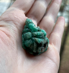 Collectors Carved Emerald Ganesha