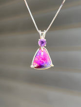 Load image into Gallery viewer, Hot pink Sugilite necklace with Amethyst