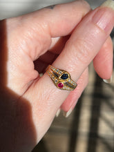 Load image into Gallery viewer, Solid 18k yellow gold natural earth mined Diamond, Ruby &amp; Sapphire piece