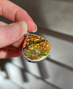 Sparkling Ammolite pendant